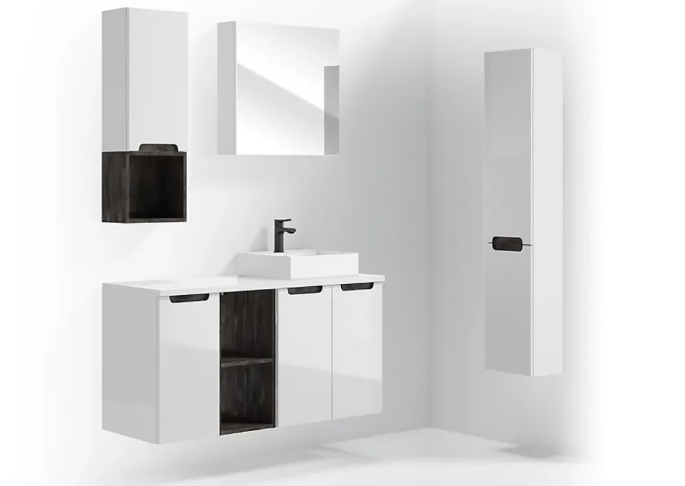Naturel Etagère Stilla 30x30x20 cm noir (STILLAA03010)