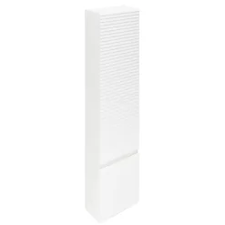 Colonne De Salle De Bains|Naturel Meuble colonne suspendue salle de bain strié Savona 40,2x157x21,7 cm blanc brillant (SAVONAV40BI)