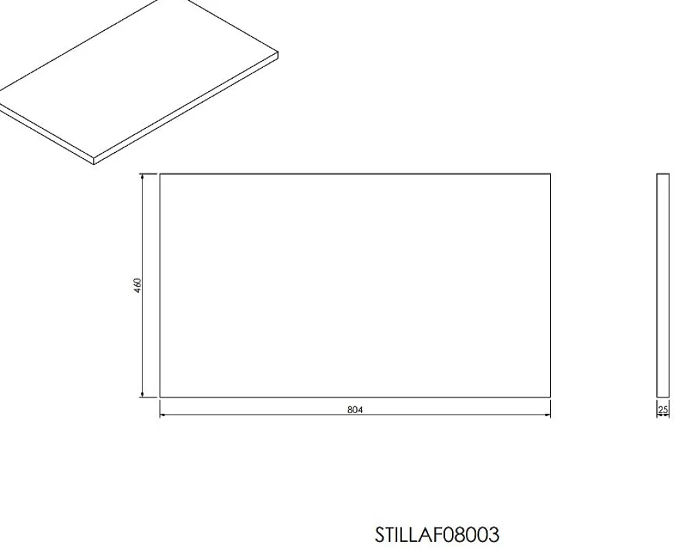 Plan De Travail Salle De Bains|Naturel Plan Stilla 80x2,5x46 cm marron (STILLAF08003)