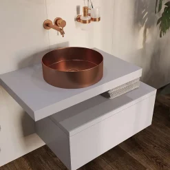 Naturel plan vasque 80x8x50 cm, blanc mat (DO8050BM)