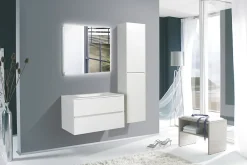 Naturel Verona Armoire haute blanche avec deux portes, 40x30x170cm (VERONAV40BM)