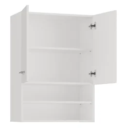 Meuble De Salle De Bains Faible Profondeur|Autres NELLIO - Armoire de toilette murale - Meuble Salle de bain à suspendre - 64x30x90 cm - Rangement