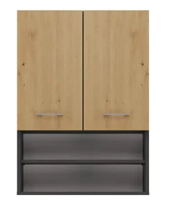 Armoire De Salle De Bains|Autres NELLIO - Armoire de toilette murale - Meuble Salle de bain à suspendre - 64x30x90 cm - Rangement