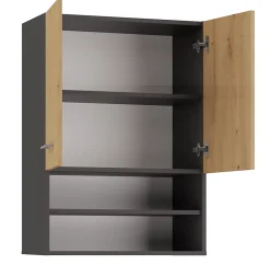 Armoire De Salle De Bains|Autres NELLIO - Armoire de toilette murale - Meuble Salle de bain à suspendre - 64x30x90 cm - Rangement
