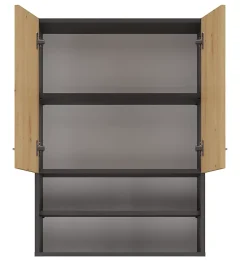 Armoire De Salle De Bains|Autres NELLIO - Armoire de toilette murale - Meuble Salle de bain à suspendre - 64x30x90 cm - Rangement