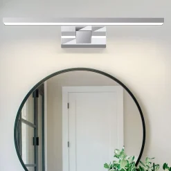Miroir Grossissant Lumineux|Nettlife Applique miroir LED 6W 30CM Etanche IP44 Chrome Moderne Blanc Neutre 4000K
