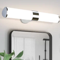 Nettlife Applique miroir LED 8W chrome étanche IP44 40CM blanc neutre 4000K