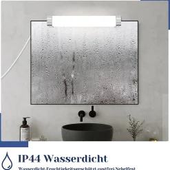 Miroir Grossissant Lumineux|Nettlife applique miroir LED avec prise 10W blanc neutre 4000K chrome