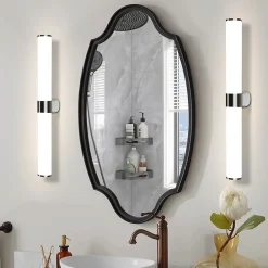 Miroir Grossissant Lumineux|Nettlife Applique miroir LED 15W 60CM Chrome Etanche IP44 Blanc neutre 4000K Moderne