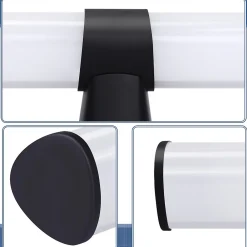 Miroir Grossissant Lumineux|Nettlife applique miroir LED 15W 60cm blanc neutre 4000K noir
