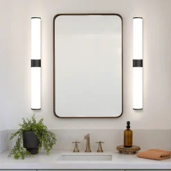 Miroir Grossissant Lumineux|Nettlife applique miroir LED 15W 60cm blanc neutre 4000K noir