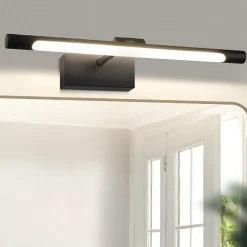 Nettlife Lampe à miroir LED salle de bain 6W blanc neutre 4000K pinçable Applique murale chrome