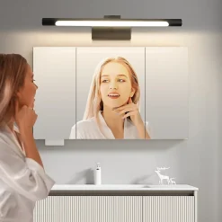 Nettlife Lampe à miroir LED salle de bain 6W blanc neutre 4000K pinçable Applique murale chrome
