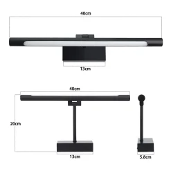Nettlife Lampe à miroir LED salle de bain 6W blanc neutre 4000K pinçable Applique murale chrome