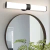 Nettlife Lampe de miroir LED noir 8W IP44 blanc neutre 4000K