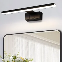 Nettlife Lampe Miroir LED IP44 6W 30cm Blanc Neutre 4000K Salle de Bain Noire