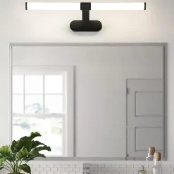 Nettlife LED Lampe Miroir 4000K IP44 8W 60CM Noir Lampe Murale Moderne Étanche