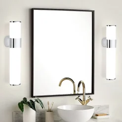 Miroir Grossissant Lumineux|Nettlife Lot 2 Lampes Miroir LED 6W 30CM IP44 Blanc Neutre 4000K Salle de Bain Chrome Moderne