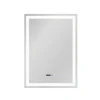 Miroir Lumineux|Nettlife Miroir lumineux salle de bain - 50x70 cm LED, mural, IP44, interrupteur tactile, horloge, antibuée, réglable