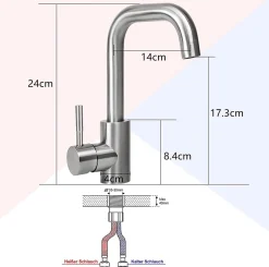 Robinet Lavabo Et Vasque|Nettlife robinet de cuisine robinet de lavabo de salle de bains robinet de salle de bains en acier inoxydable haute pression