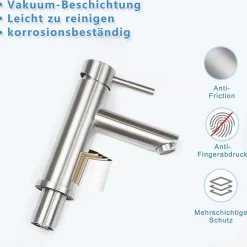 Robinet Lavabo Et Vasque|Nettlife robinet d'évier robinet chaud/froid robinet haute pression en acier inoxydable