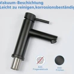 Robinet Lavabo Et Vasque|Nettlife robinet d'évier robinet chaud/froid robinet haute pression en acier inoxydable
