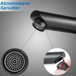 Robinet Lavabo Et Vasque|Nettlife robinet d'évier robinet chaud/froid robinet haute pression en acier inoxydable