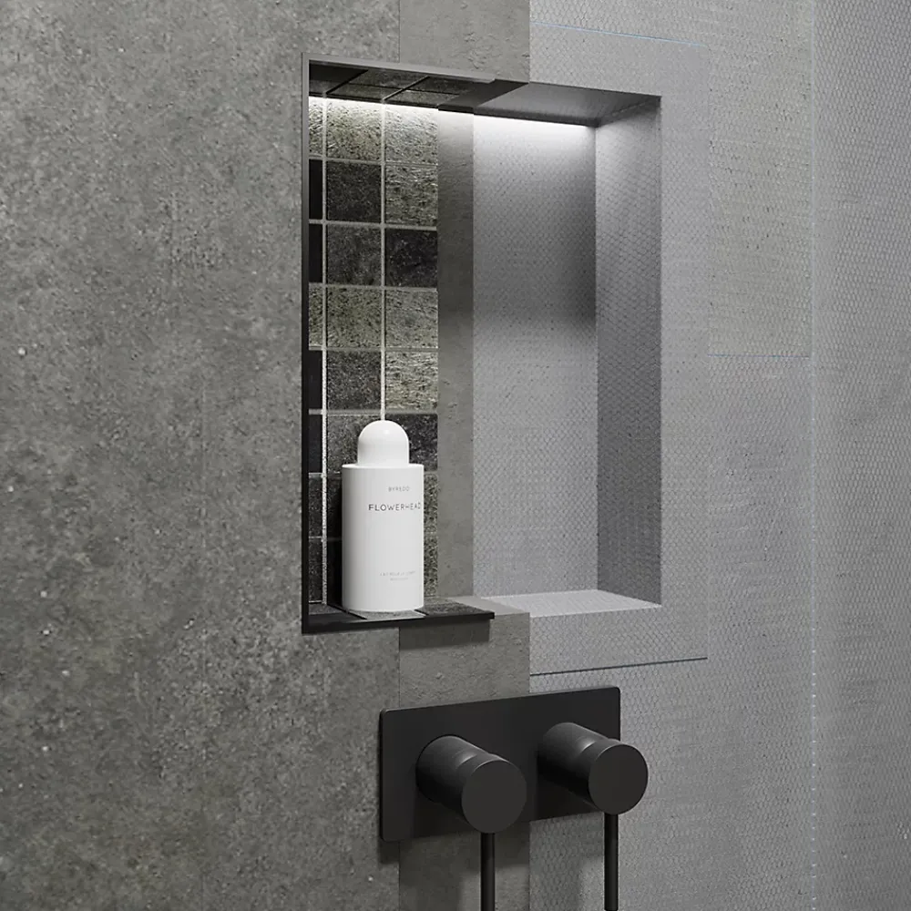 Niche De Salle De Bains|U-tile Niche de douche à carreler - format intérieur 30 x 30 cm - 15 cm de profondeur