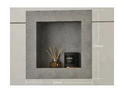 Niche De Salle De Bains|Vente-unique Niche de douche à encastrer et prête à carreler - 31 x 31 cm - KLARA