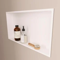 Niche De Salle De Bains|Italbox Niche de Douche Blanc Satiné - 30x60 cm - Rangement Mural Salle de Bain - NOOK