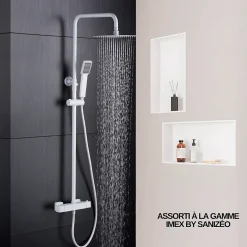 Niche De Salle De Bains|Italbox Niche de Douche Blanc Satiné - 30x60 cm - Rangement Mural Salle de Bain - NOOK