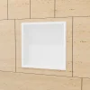 Ledimex Niche de Douche Mural 33 x 33 cm - Rangement Salle de Bain en finition Blanc Satiné - ATLANTIC