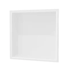 Ledimex Niche de Douche Mural 33 x 33 cm - Rangement Salle de Bain en finition Blanc Satiné - ATLANTIC