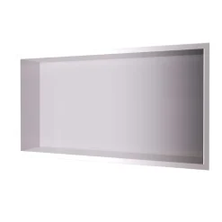 Niche De Salle De Bains|Ledimex Niche de Douche Mural 63 x 33 cm - Rangement Salle de Bain en finition Niquel Brossé - PACIFIC