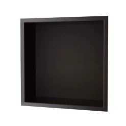 Ledimex Niche de Douche Mural 33 x 33 cm - Rangement Salle de Bain en finition Noir Mat - ATLANTIC