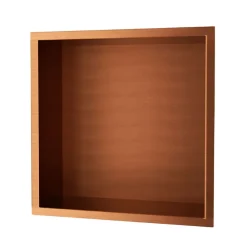 Ledimex Niche de Douche Mural 33 x 33 cm - Rangement Salle de Bain en finition Cuivré - ATLANTIC