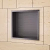 Ledimex Niche de Douche Mural 33 x 33 cm - Rangement Salle de Bain en finition Noir Métal - ATLANTIC