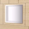 Niche De Salle De Bains|Ledimex Niche de Douche Mural 33 x 33 cm - Rangement Salle de Bain en finition Niquel Brossé - ATLANTIC