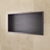 Ledimex Niche de Douche Mural 63 x 33 cm - Rangement Salle de Bain en finition Noir Métal - PACIFIC