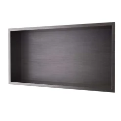 Ledimex Niche de Douche Mural 63 x 33 cm - Rangement Salle de Bain en finition Noir Métal - PACIFIC