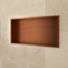 Niche De Salle De Bains|Ledimex Niche de Douche Mural 63 x 33 cm - Rangement Salle de Bain en finition Cuivré - PACIFIC