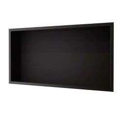 Niche De Salle De Bains|Ledimex Niche de Douche Mural 63 x 33 cm - Rangement Salle de Bain en finition Noir Mat - PACIFIC