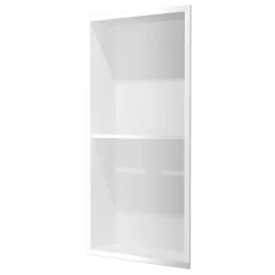 Ledimex Niche de Douche Mural 33 x 63 cm - Rangement Salle de Bain en finition Blanc Satiné - ARTIC