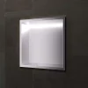 Ledimex Niche de Douche Mural Éclairage Led 33 x 33 cm - Rangement Salle de Bain en finition Blanc Satiné - INDIC