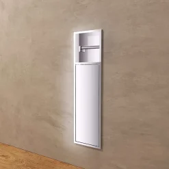 Niche De Salle De Bains|Ledimex Niche de WC 17 x 60 cm - Rangement Mural Encastrable en finition Niquel Brossé - EGEAN