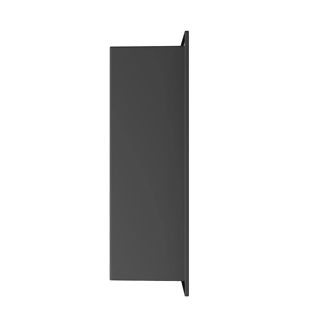 Sirhona Niche inox 300x300x95mm - Encastrée + Bac à douche + Verticale/Horizontale + Noir mat