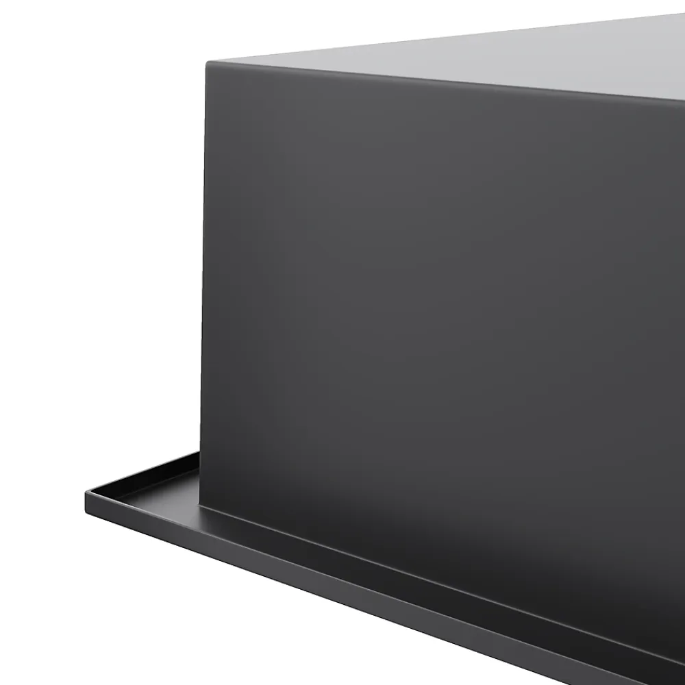 Sirhona Niche inox 300x300x95mm - Encastrée + Bac à douche + Verticale/Horizontale + Noir mat