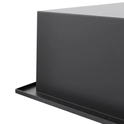 Sirhona Niche inox 900x300x100mm - Encastrée + Bac à douche + Verticale/Horizontale + Noir mat