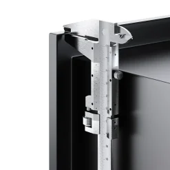 Sirhona Niche inox 900x300x100mm - Encastrée + Bac à douche + Verticale/Horizontale + Noir mat
