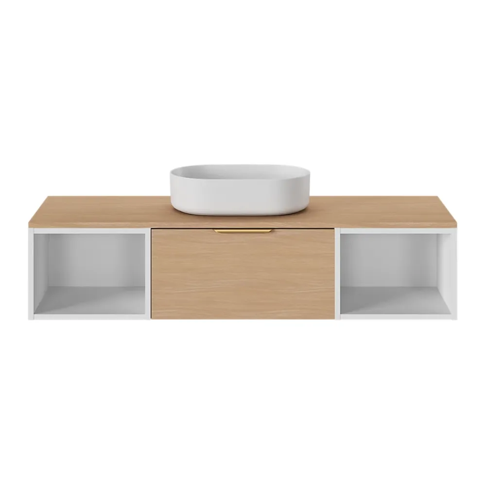 GoodHome Niche l.40 x H.30 x P.45 cm blanc mat Kentia